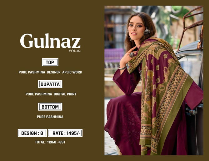 Ibiza Gulnaz Vol 2 Pashmina Printed Dress Material Collection
